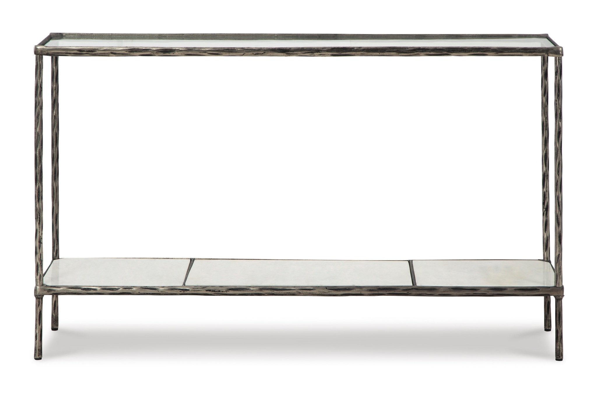 Contemporary Sofa Table in Antique Pewter - HER Home Design Boutique